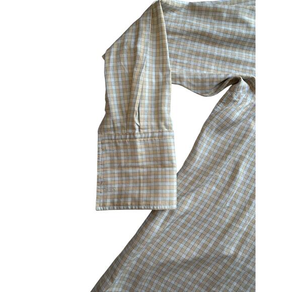 E = MC2 Shirt Clothing For Millionaires 4XL White Check 100% Cotton Button Up - Picture 8 of 14